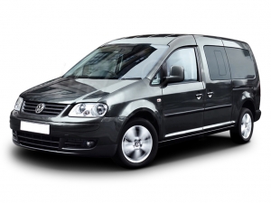 VW Caddy Maxi Automatic is everything you need to enjoy Santorini, rent this 7 person Minibus